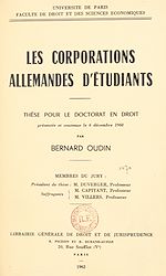 Télécharger le livre :  Les corporations allemandes d'étudiants