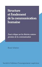 Télécharger le livre :  Structure et fondement de la communication humaine