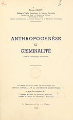 Télécharger le livre :  Anthropogenèse et criminalité