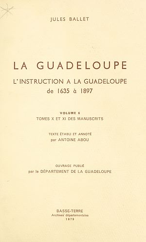 Téléchargez le livre :  La Guadeloupe (6)