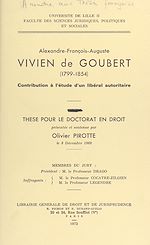 Télécharger le livre :  Alexandre-François-Auguste Vivien de Goubert, 1799-1854