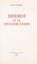 Télécharger le livre :  Diderot et la mystification