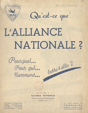 Téléchargez le livre :  Qu'est-ce que l'alliance nationale ?