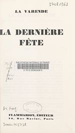 Télécharger le livre :  La dernière fête