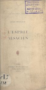 Télécharger le livre :  L'esprit alsacien