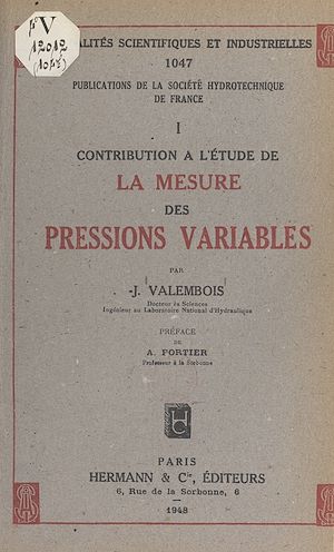Téléchargez le livre :  Contribution à l'étude de la mesure des pressions variables (1)