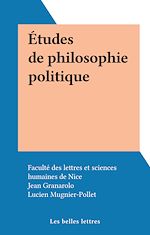Télécharger le livre :  Études de philosophie politique