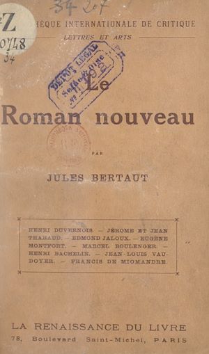 Téléchargez le livre :  Le roman nouveau