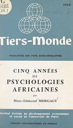 Télécharger le livre :  Cinq années de psychologies africaines