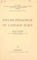 Télécharger le livre :  Psycho-pédagogie du langage écrit