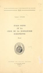 Télécharger le livre :  Italo Svevo et la crise de la bourgeoisie européenne