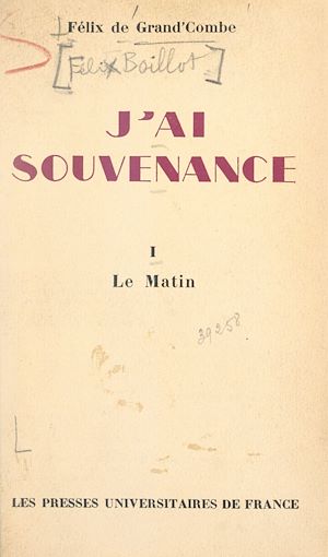 Téléchargez le livre :  J'ai souvenance (1)