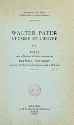 Télécharger le livre :  Walter Pater : l'homme et l'œuvre (2)