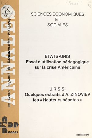 Téléchargez le livre :  États-Unis : essai d'utilisation pédagogique sur la crise américaine
