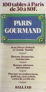 Download this eBook Paris gourmand