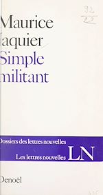 Télécharger le livre :  Simple militant