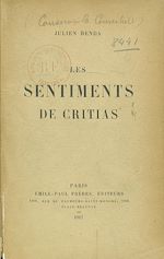 Télécharger le livre :  Les sentiments de Critias