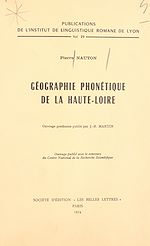 Télécharger le livre :  Géographie phonétique de la Haute-Loire