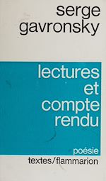 Download this eBook Lectures et compte rendu