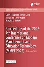 Download this eBook Proceedings of the 2022 7th International Conference on Modern Management and Education Technology (MMET 2022)