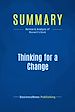 Télécharger le livre :  Summary: Thinking for a Change