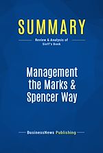 Télécharger le livre :  Summary: Management the Marks & Spencer Way