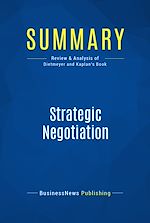 Télécharger le livre :  Summary: Strategic Negotiation