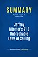 Télécharger le livre :  Summary: Jeffrey Gitomer's 21.5 Unbreakable Laws of Selling