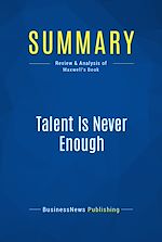 Télécharger le livre :  Summary: Talent Is Never Enough
