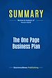 Télécharger le livre :  Summary: The One Page Business Plan
