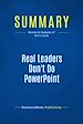 Télécharger le livre :  Summary: Real Leaders Don't Do PowerPoint