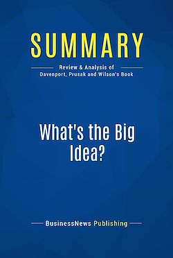 Télécharger le livre :  Summary: What's the Big Idea?