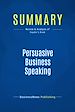 Télécharger le livre :  Summary: Persuasive Business Speaking