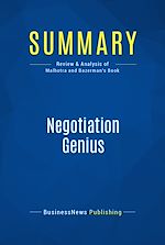 Télécharger le livre :  Summary: Negotiation Genius