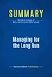 Télécharger le livre :  Summary: Managing for the Long Run