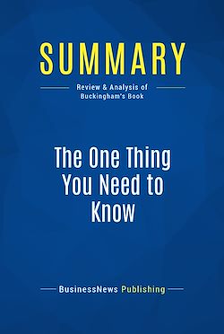 Télécharger le livre :  Summary: The One Thing You Need to Know