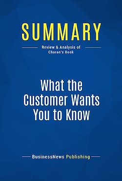 Télécharger le livre :  Summary: What the Customer Wants You to Know