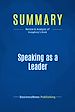 Télécharger le livre :  Summary: Speaking as a Leader