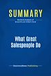 Télécharger le livre :  Summary: What Great Salespeople Do
