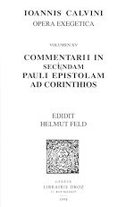 Télécharger le livre :  Commentarii in secundam Pauli epistolam ad Corinthios. Series II. Opera exegetica