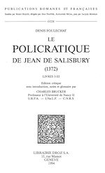 Télécharger le livre :  Le "Policratique" de Jean de Salisbury (1372), livres I-III