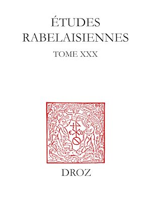 Téléchargez le livre :  Etudes rabelaisiennes