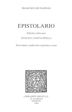Téléchargez le livre :  Epistolario : texto latino, traducción española y notas