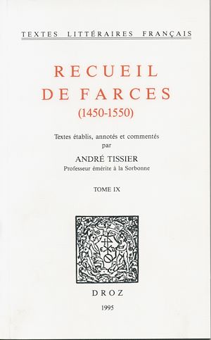 Téléchargez le livre :  Recueil de farces (1450-1550)
