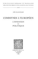 Télécharger le livre :  Commynes l'Européen : l'invention du politique
