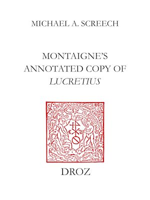 Téléchargez le livre :  Montaigne's Annotated Copy of Lucretius