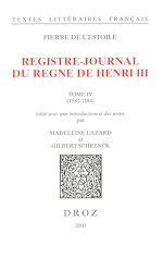Télécharger le livre :  Registre-journal du règne de Henri III,