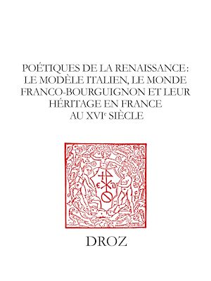 Téléchargez le livre :  Poétiques de la Renaissance