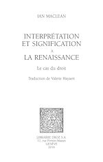 Télécharger le livre :  Interprétation et signification à la Renaissance
