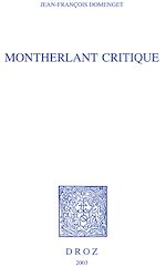 Télécharger le livre :  Montherlant critique
